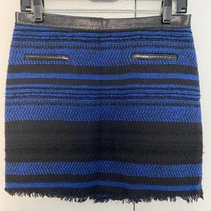 Rebecca Taylor Blue Black Mini Skirt Size 2